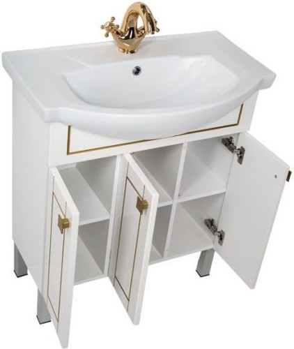 Мебель для ванной Aquanet Честер 75 белый/золото