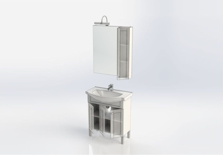 Мебель для ванной Aquanet Честер 75 белый/золото