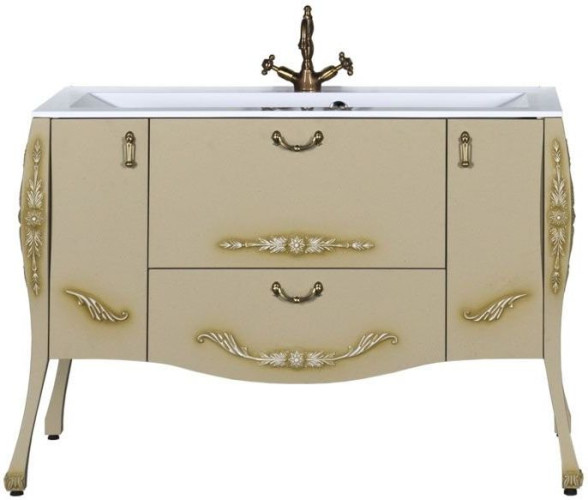 Тумба с раковиной Aquanet Виктория 120 олива