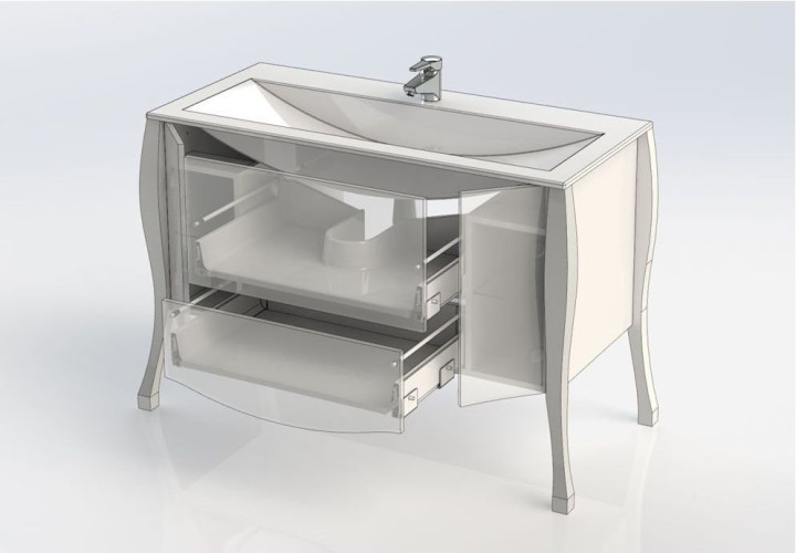 Тумба с раковиной Aquanet Виктория 120 олива