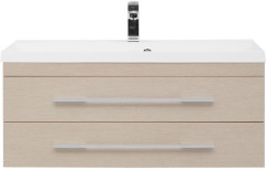 Тумба с раковиной Aquanet Нота NEW 100 светлый дуб