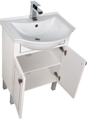 Тумба с раковиной Aquanet Честер 60 белый/серебро