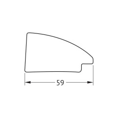 Зеркало настенное  EVOFORM в багетной раме брашированное серебро, 53х103 см, BY 7605