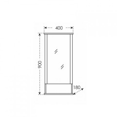 Зеркальный шкаф СанТа Вегас 40