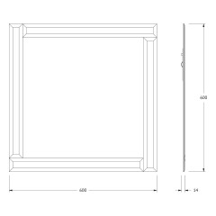Зеркало настенное c зеркальным обрамлением Style EVOFORM 60х60 см, BY 0805