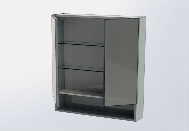 Зеркало-шкаф Aquanet Виго 80 сине-серый