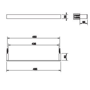 Держатель для полотенца Gessi Rettangolo 20900.031