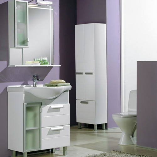 Пенал напольный AQUATON Альтаир с бельевой корзиной, белый (1A041803AR010)