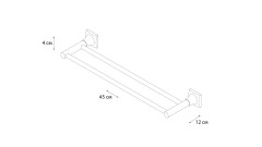 Полотенцедержатель трубчатый двойной Grampus Ocean GR-2002