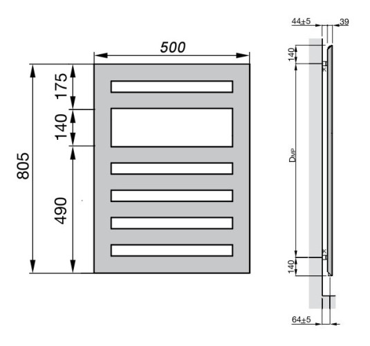 Полотенцесушитель Zehnder Metropolitan Spa MET-080-050