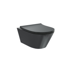 Унитаз подвесной безободковый Creto Logan L3 черный матовый 1003-002-L3BlMat