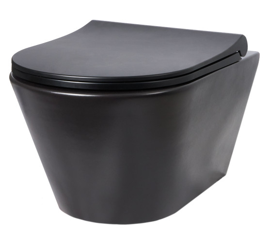 Унитаз подвесной безободковый Creto Logan L3 черный матовый 1003-002-L3BlMat