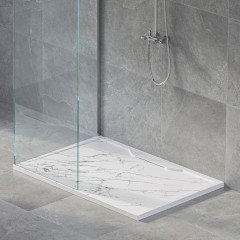 Душевой поддон прямоугольный RGW STE MW Белый мрамор арт. 52342910-15