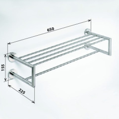 Полка для полотенец Bemeta Neo stainless 104205105