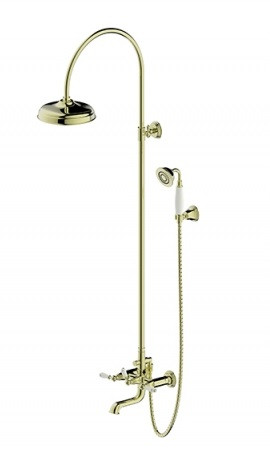 Душевая колонна BRAVAT ART со смесителем для ванны, золото (F65193BAF-A2-RUS)