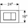 Кнопка смыва Geberit Delta 24.6х2.3х16.4 , пластик, цвет Белый (115.137.11.1)