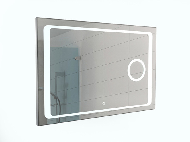 Зеркало Galaxy 100 alum (линза) с подсветкой Sansa