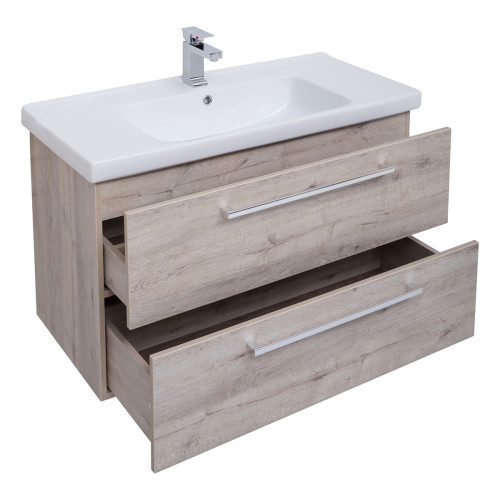 Тумба GIO, 100 см, подвесная, 2 ящика, дуб кантри