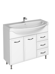 Тумба под умывальник &quot;Элеганс 105&quot; Идеал с 3 ящиками В3 Домино