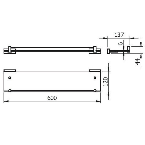 Стеклянная полка Langberger Alster 10951A