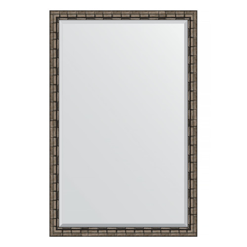 Зеркало настенное с фацетом EVOFORM в багетной раме серебряный бамбук, 113х173 см, BY 1216