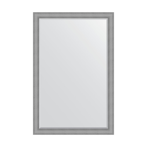Зеркало настенное с фацетом EVOFORM в багетной раме серебряная кольчуга, 117х177 см, BY 3943