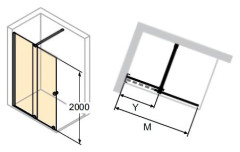 Дверь для душевого уголка Huppe Xtensa Pure 110 XT0102.069.321