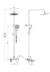 Душевая система Esko ST 300