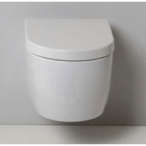 Neroceramica Round, унитаз подвесной 50,5х35,5 с сиденьем микролифт, цвет белый