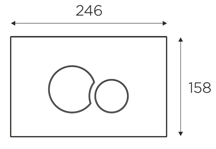Кнопка смыва IDROSPANIA BELEN 24.6хх15.8 для инсталляции, пластик, цвет Белый матовый (30366)