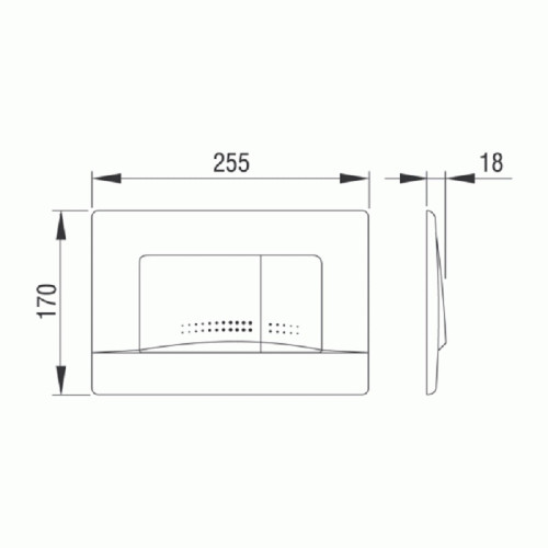 Кнопка смыва Pestan Active 25.5х1.8х17 для инсталляции, пластик, цвет Хром (40006361)