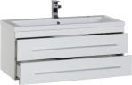 Тумба под раковину Aquanet Верона 100 белый (подвесная 2 ящика)