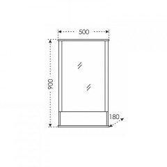 Зеркальный шкаф СанТа Вегас 50