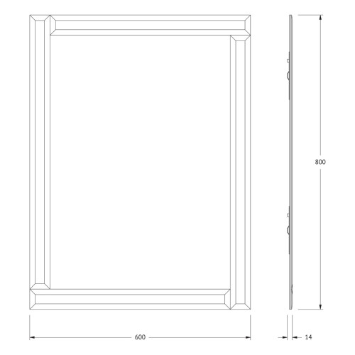 Зеркало настенное c зеркальным обрамлением Style EVOFORM 60х80 см, BY 0806