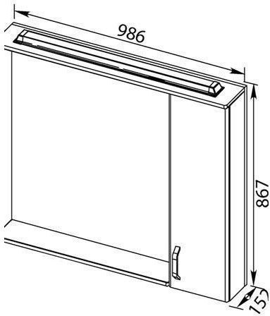 Зеркало-шкаф Aquanet Глория 100 белый