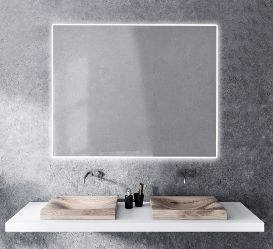 Xpertials SHIRA, прямоугольное зеркало 100х80 см, LED свет, вкл/выкл с диммером