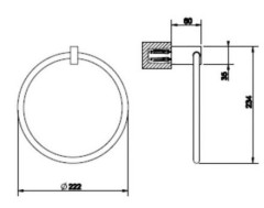Держатель для полотенца Gessi Rettangolo 20909.031