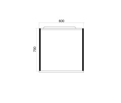 Зеркало с  подсветкой MIXLINE Бруклин-60 бетон (543940)