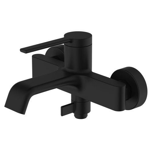 Смеситель для ванны и душа Azario VINCENTE с ручным душем, керамический картридж, черный (AZ-VRZ2338326PA)