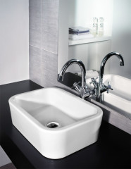 Раковина beWash Ontario прямоугольная на столешницу без отверстия под смеситель цвет белый глянец размер 490 мм 35481001