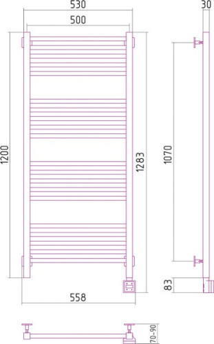 Электрический полотенцесушитель Сунержа Модус 1200х500