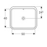 Раковина встраиваемая снизу Geberit VariForm 49х58х17.8, фаянс, цвет Белый (500.764.01.2)