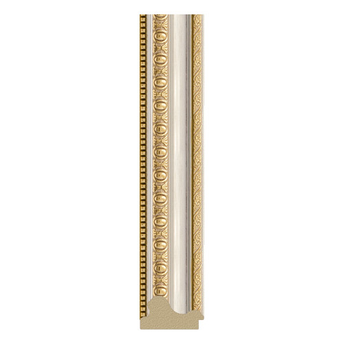 Зеркало настенное EVOFORM в багетной раме золотые бусы на серебре, 75х155 см, BY 1117