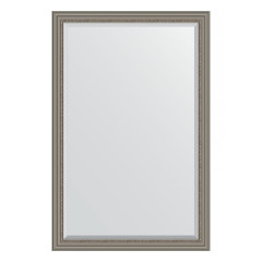 Зеркало настенное с фацетом EVOFORM в багетной раме римское серебро, 116х176 см, BY 1317