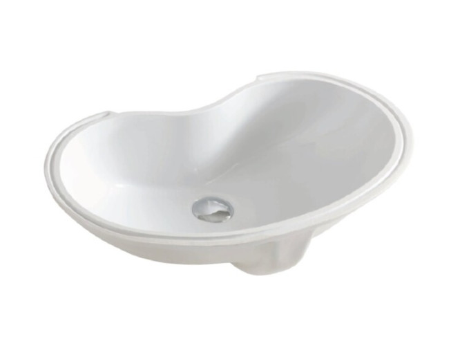 Раковина Artceram Idea 600*370*205 отверстия для смесителя-отсутствуют Glossy White