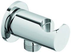 Emmevi, современный нерегулируемый держатель, с встроенным выводом воды из стены, для ручного душа, цвет хром