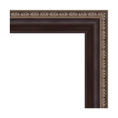 Зеркало настенное EVOFORM в багетной раме махагон с орнаментом, 63х83 см, BY 3644