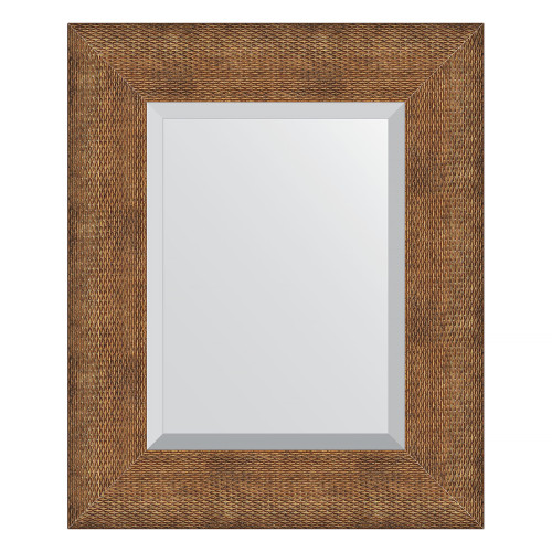 Зеркало настенное с фацетом EVOFORM в багетной раме медная кольчуга, 47х57 см, BY 3944