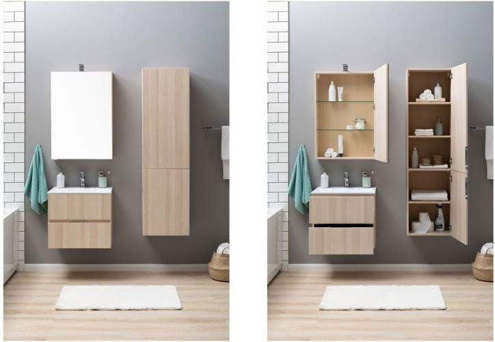 Мебель для ванной Aquanet Алвита 60 ясень коимбра