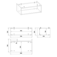 Ниша для тумбы Бриклаер Кристалл 60 4627125414855 Муссон